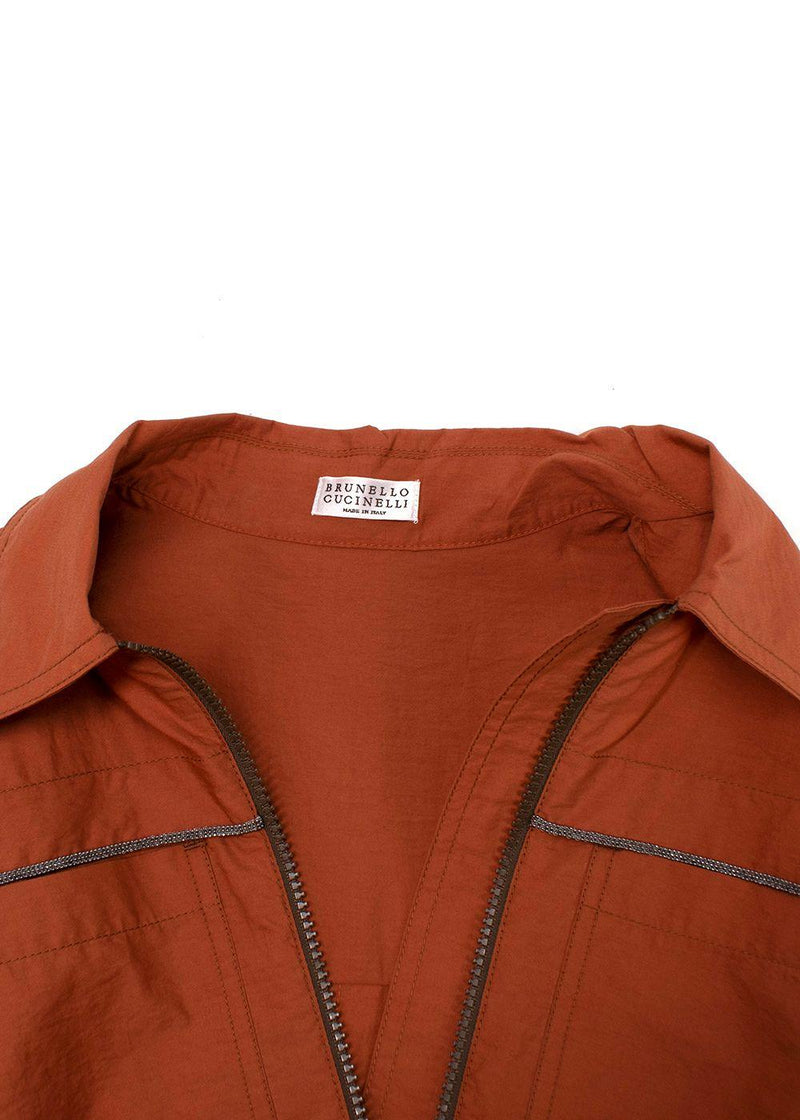 Brunello Cucinelli Burnt Orange Playsuit