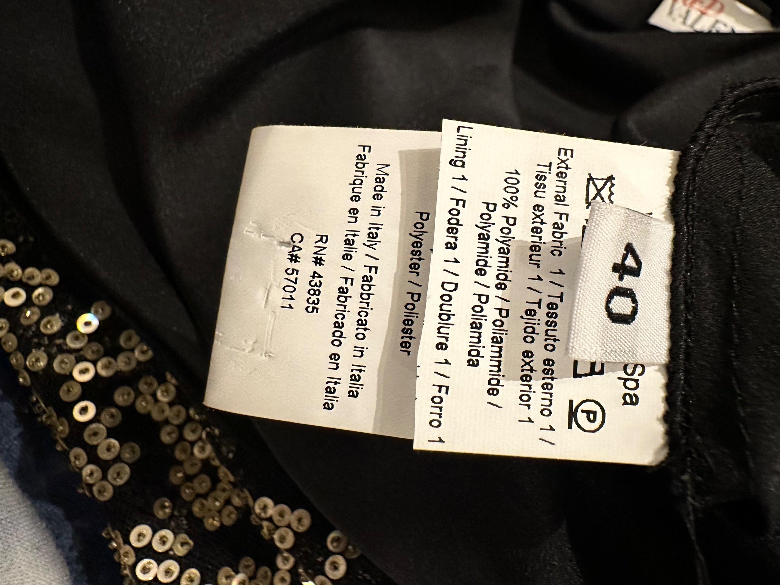 Red Valentino Black Sequin Embellished Mini Dress