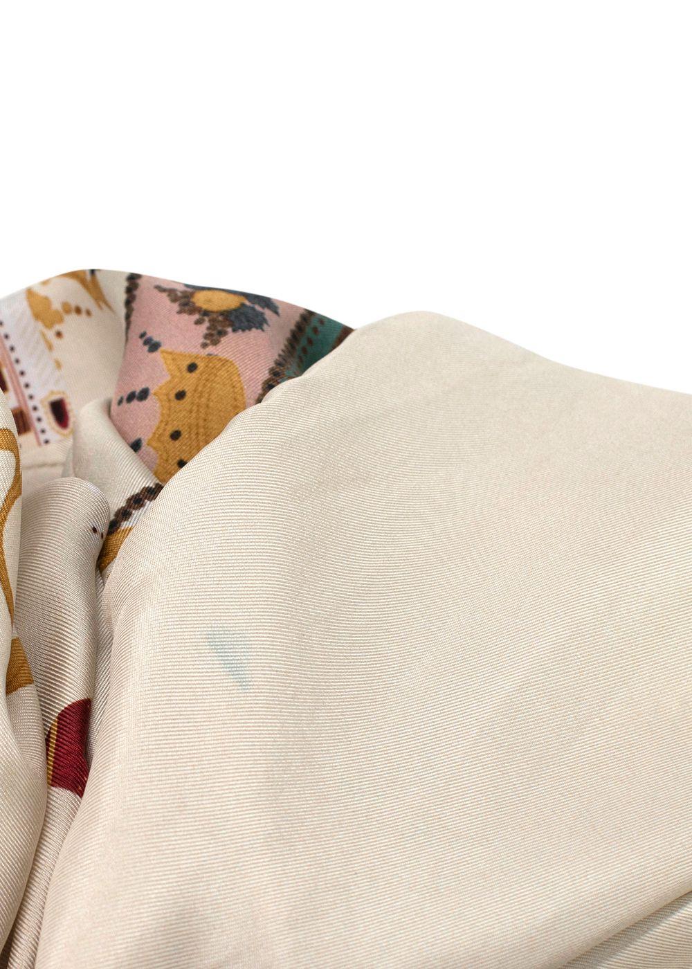 Etro Ivory Printed Silk Shirt