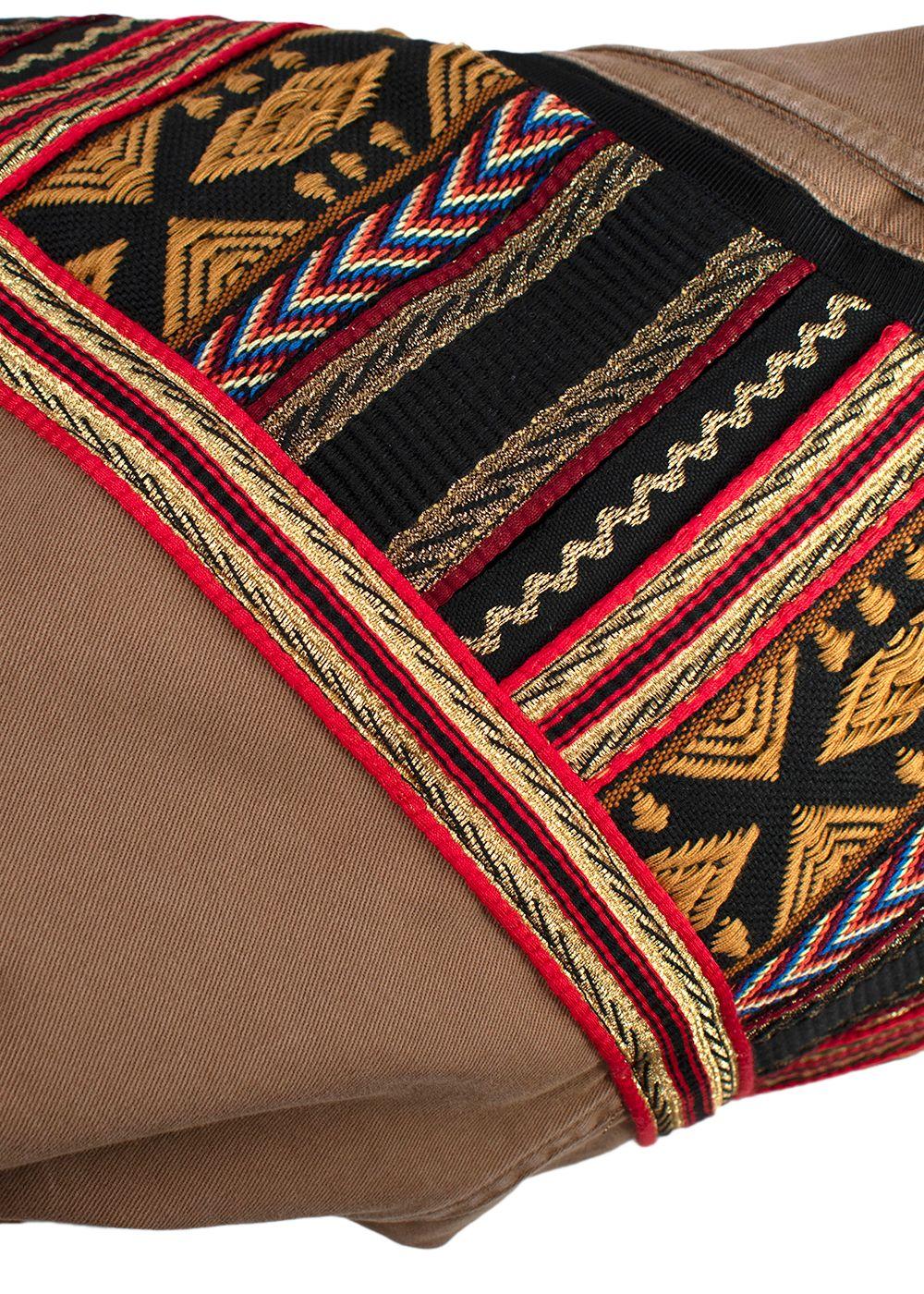 Fashion Clinic Timeless Embroidered Trim Field Jacket