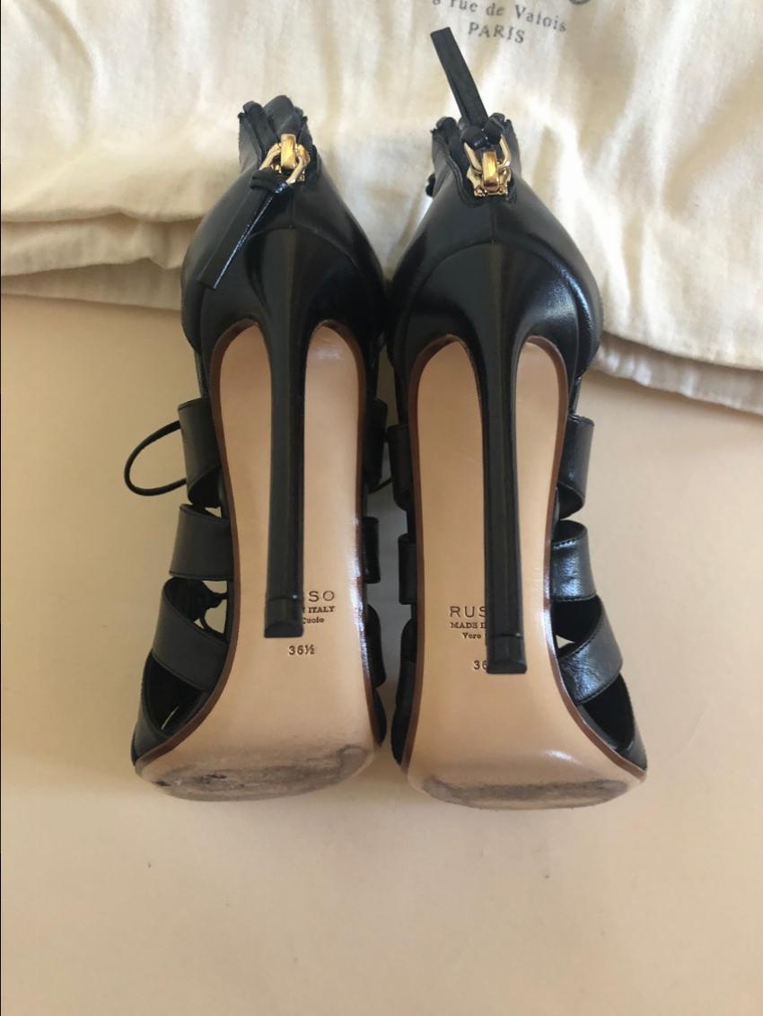 Francesco Russo Lace-Up Cut-Out Ankle Boots