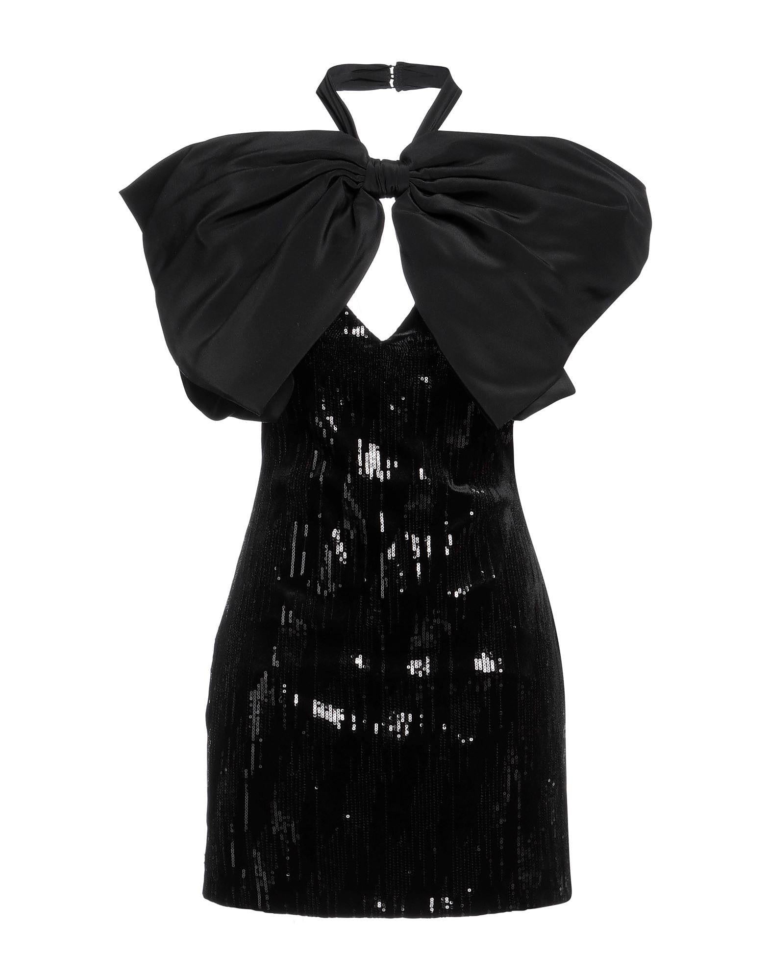Redemption chenille, satin & sequin bow mini dress