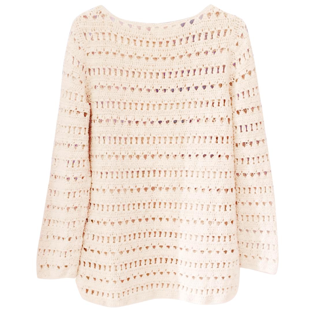 Michael Michael Kors Cream Crochet Tunic