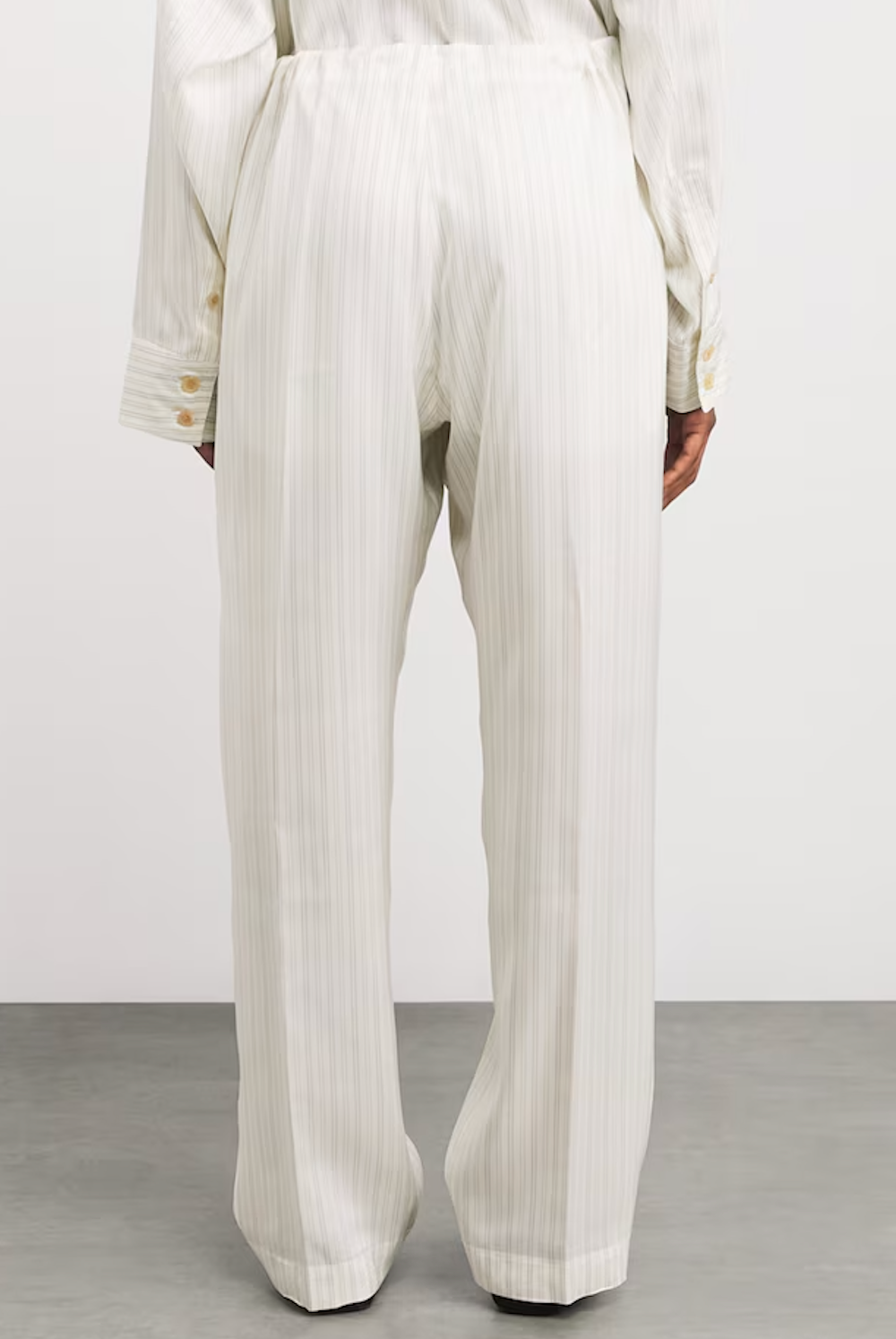 Khaite Silk Striped Trenton Trousers