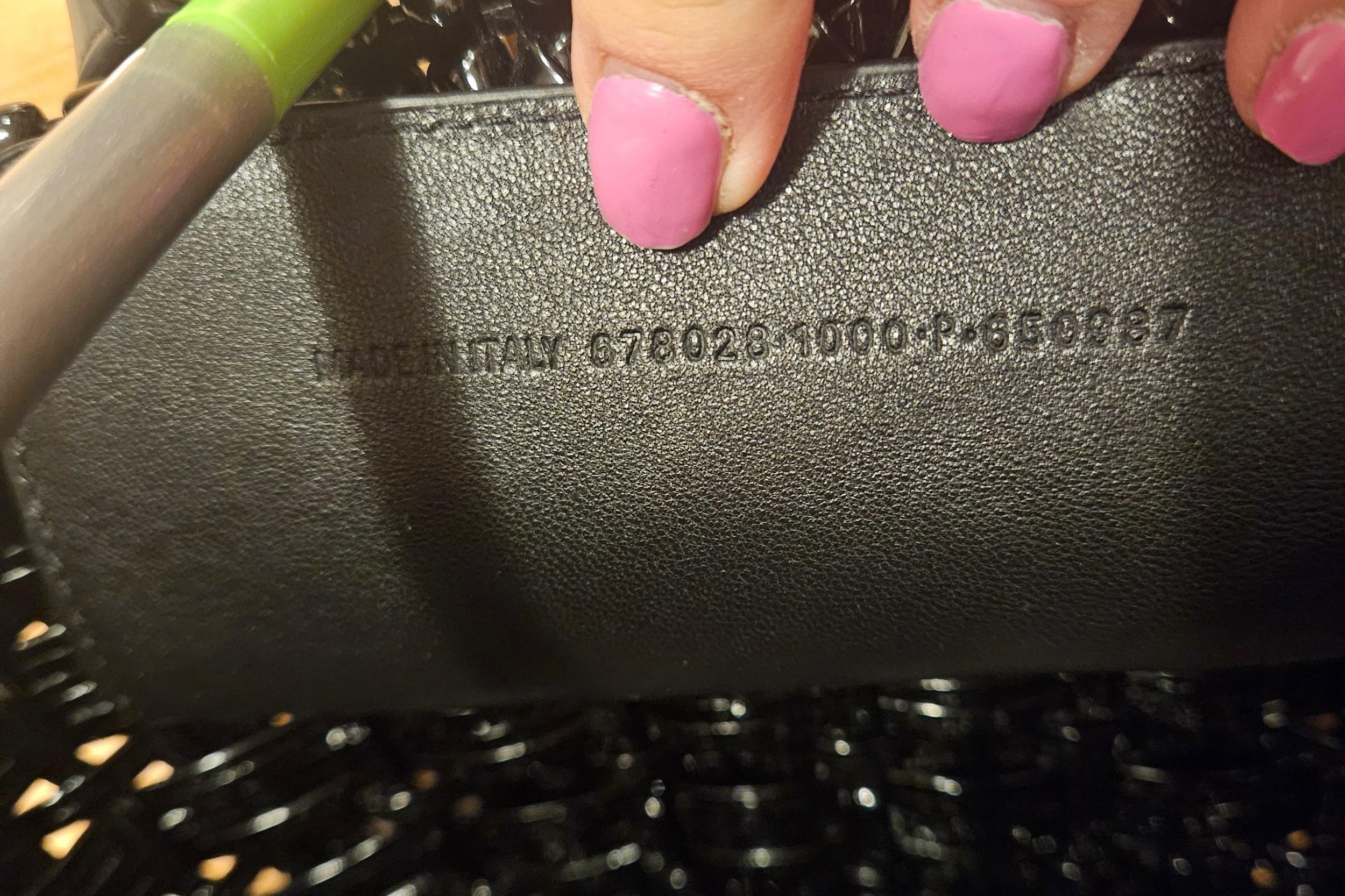 Balenciaga Black High Shine Mini Tote