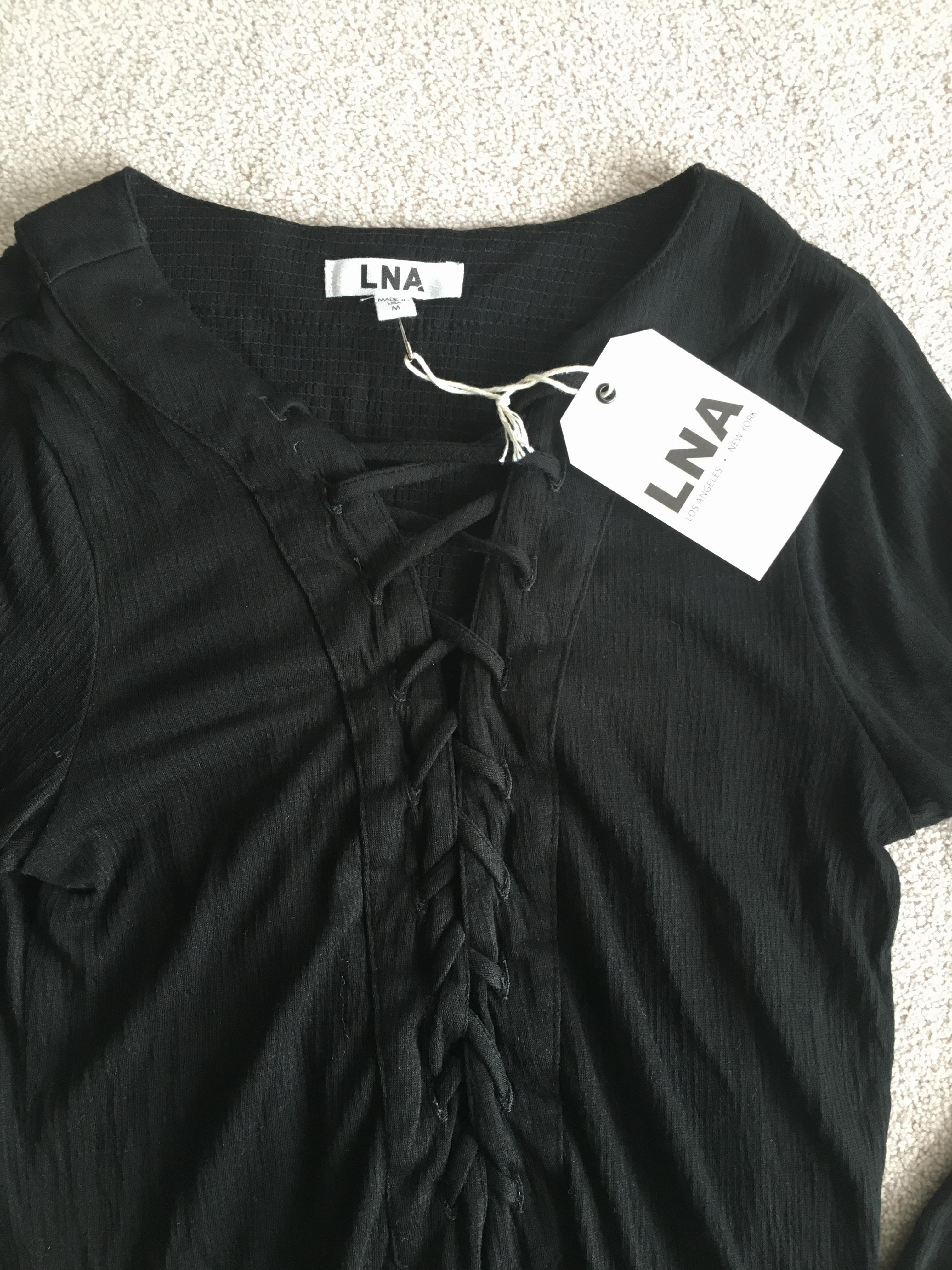 LNA Lace Up Dress