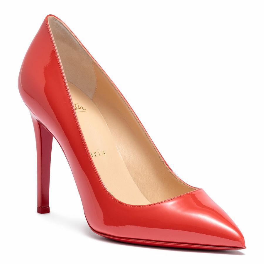 Christian Louboutin Pigalle 100 red patent leather pumps