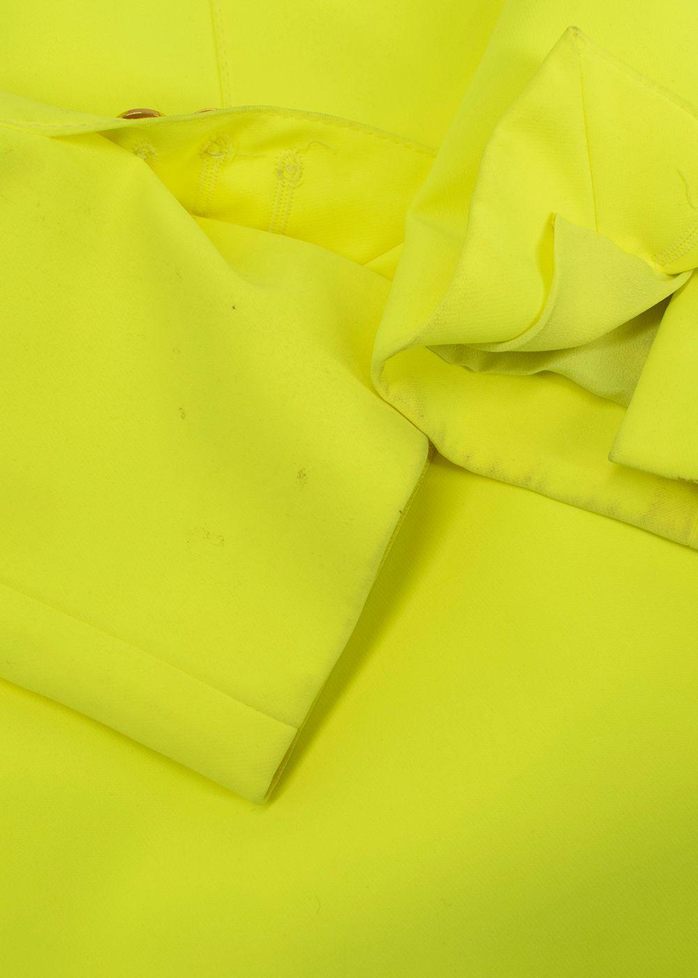Versace Neon Yellow Single Breasted Blazer