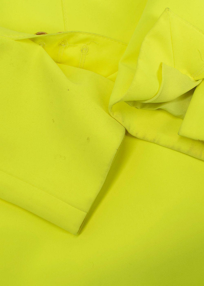 Versace Neon Yellow Single Breasted Blazer