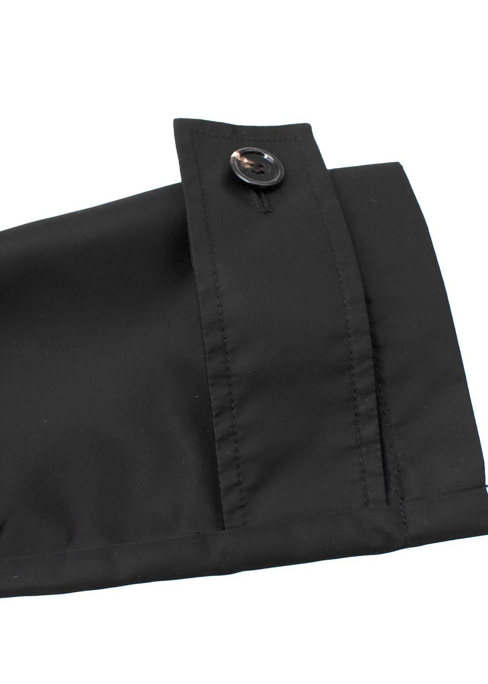 Bottega Veneta Black gabardine short trench coat