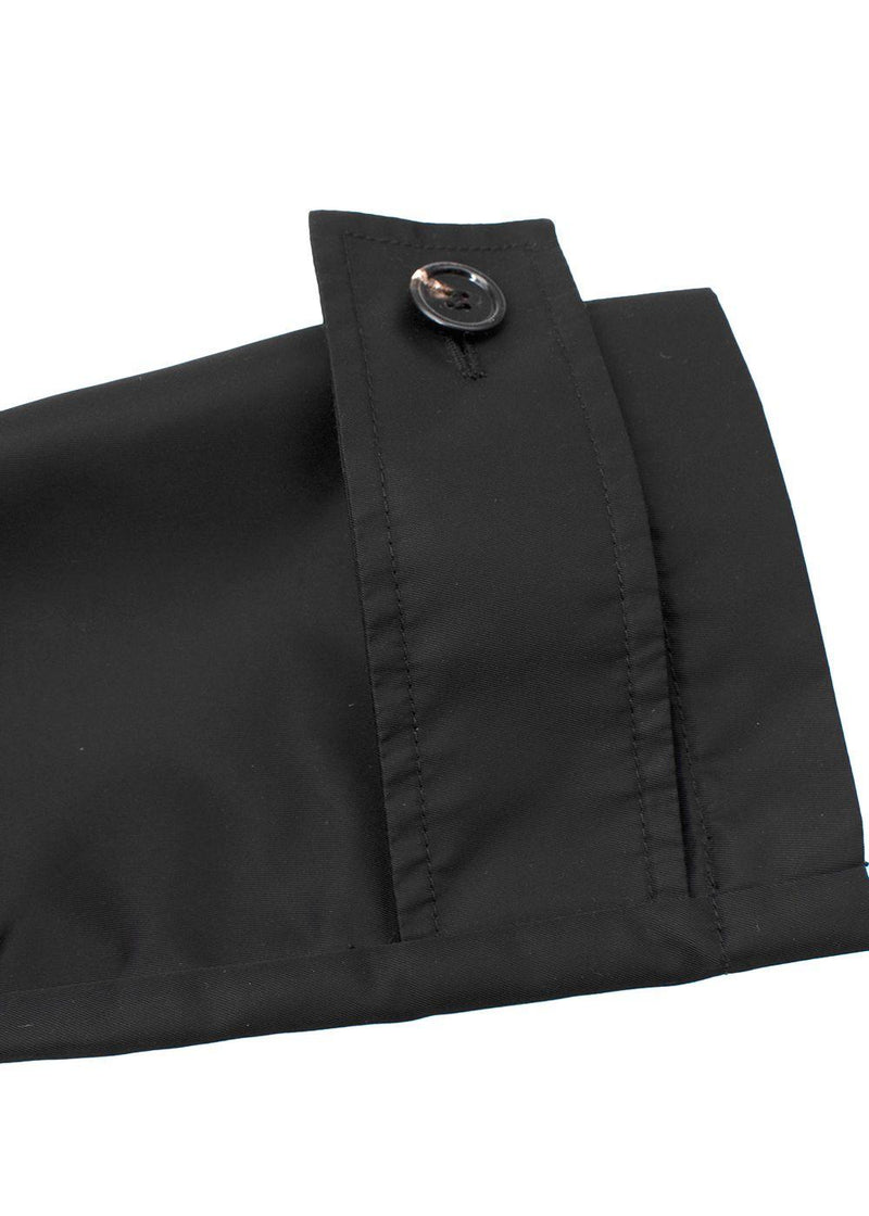 Bottega Veneta Black gabardine short trench coat