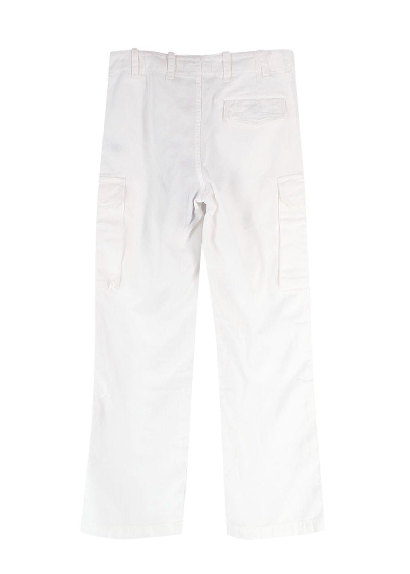 Nili Lotan White Cargo Trousers