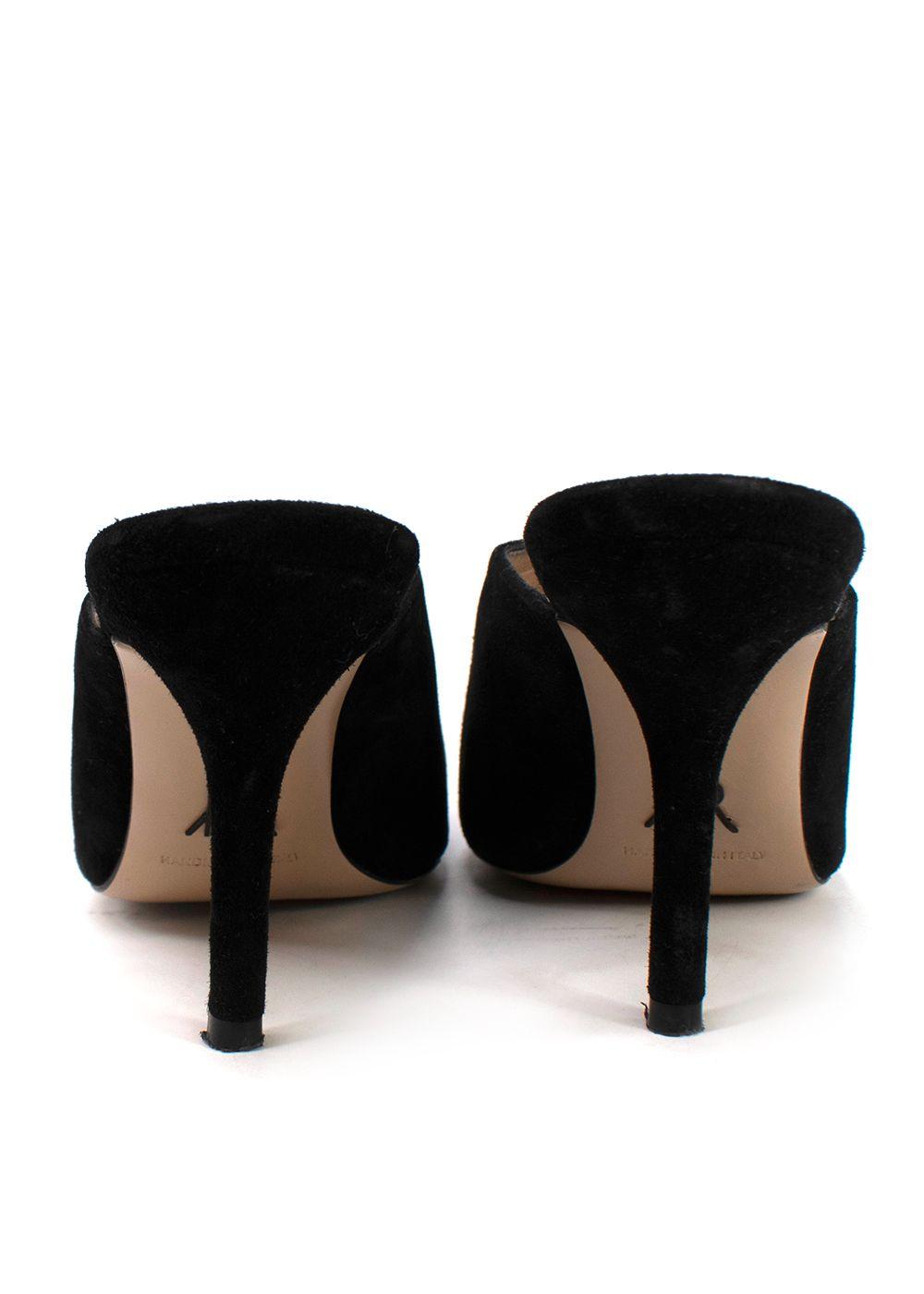 Paul Andrew Black Certosa Suede Mules
