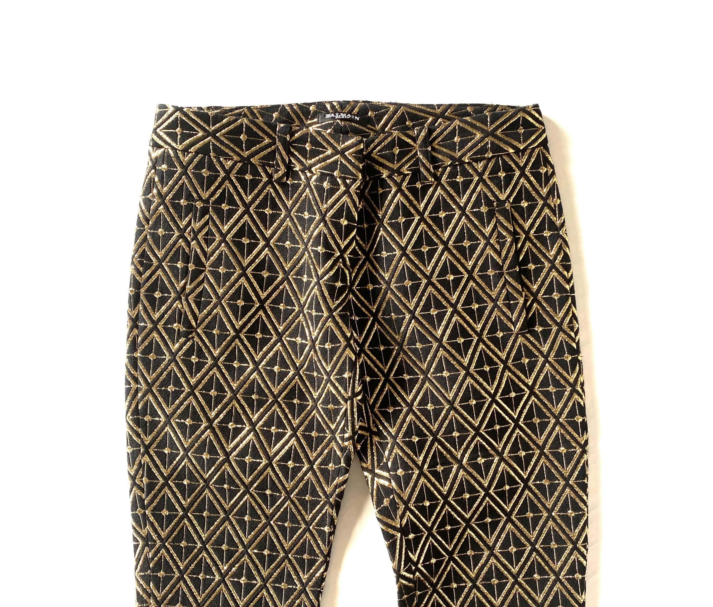 Balmain Gold Brocade Trousers