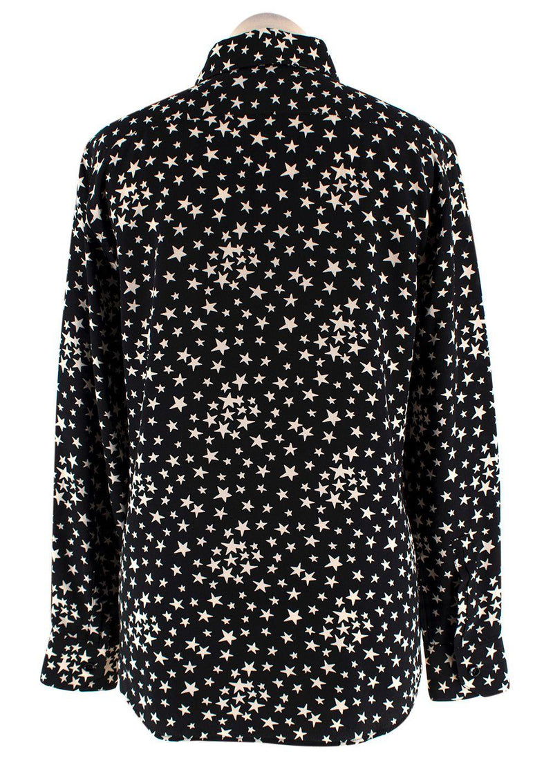 Saint Laurent Black and White Star Blouse