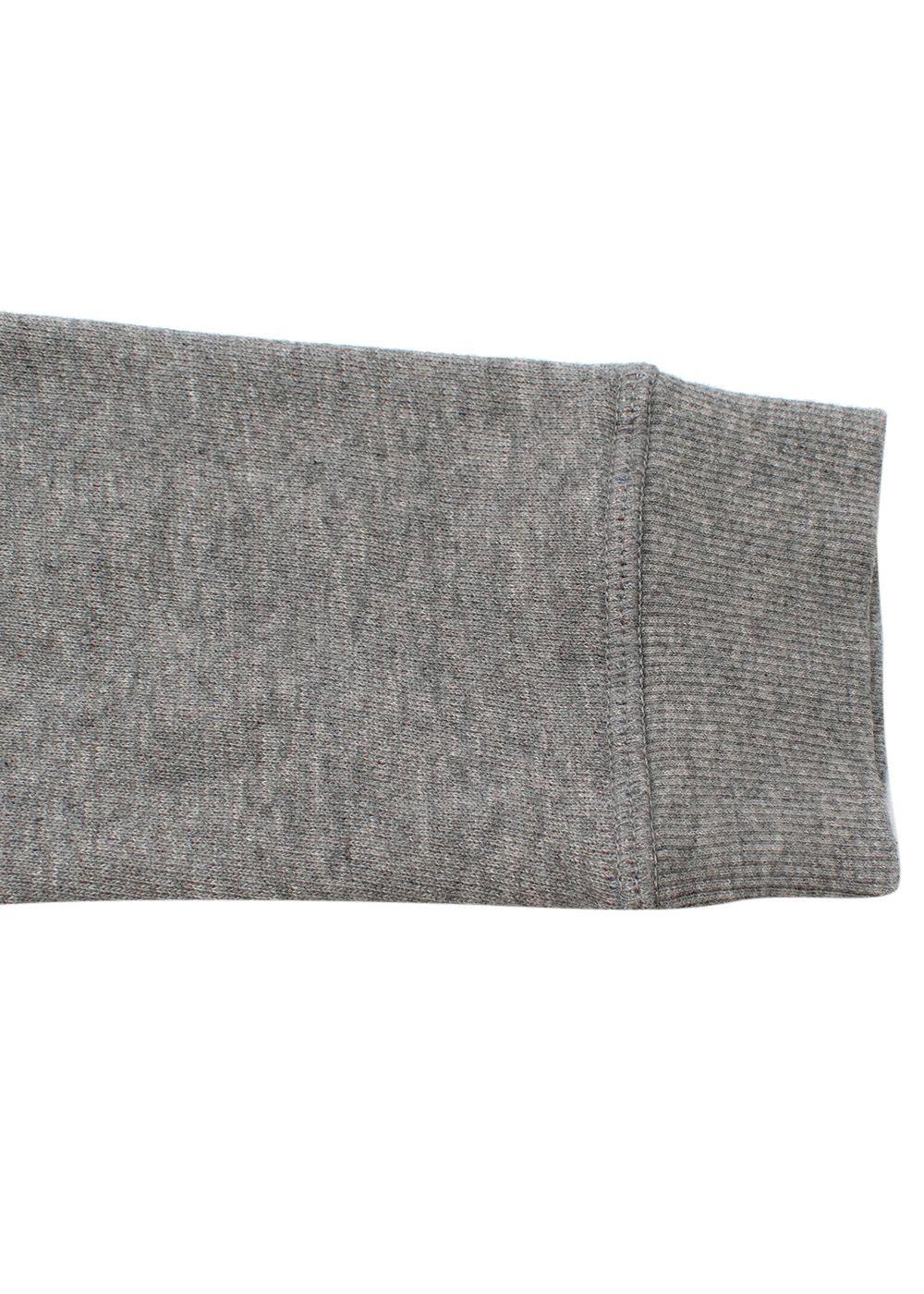 kids 8Y grey long sleeved embroidered 'oh' jumper
