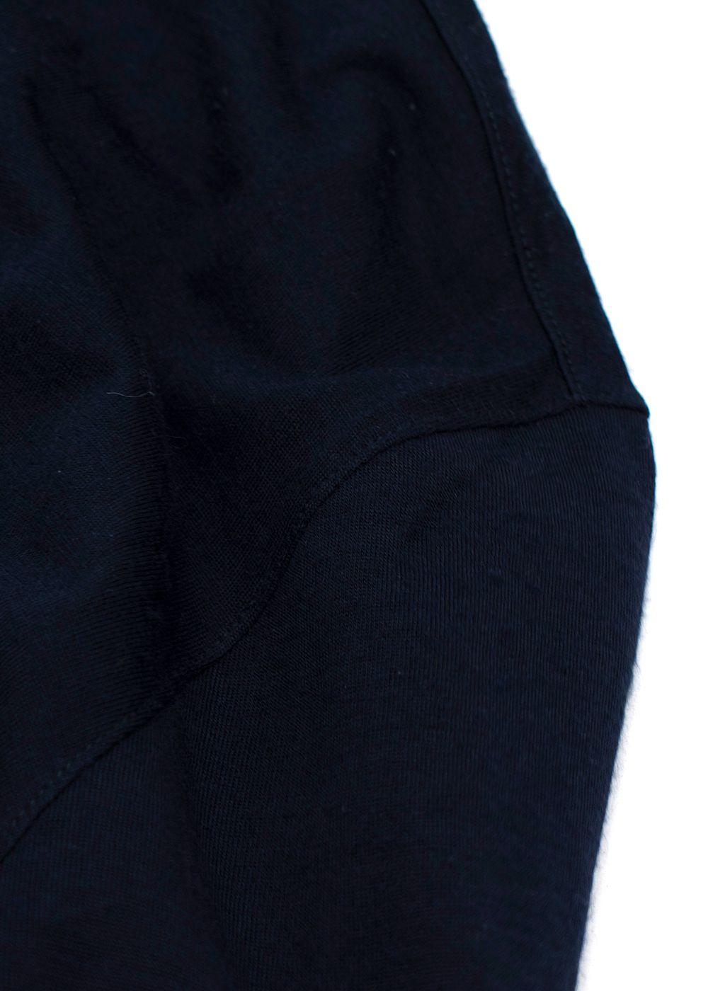 Valentino Navy Wool Blend Long Sleeve T-Shirt