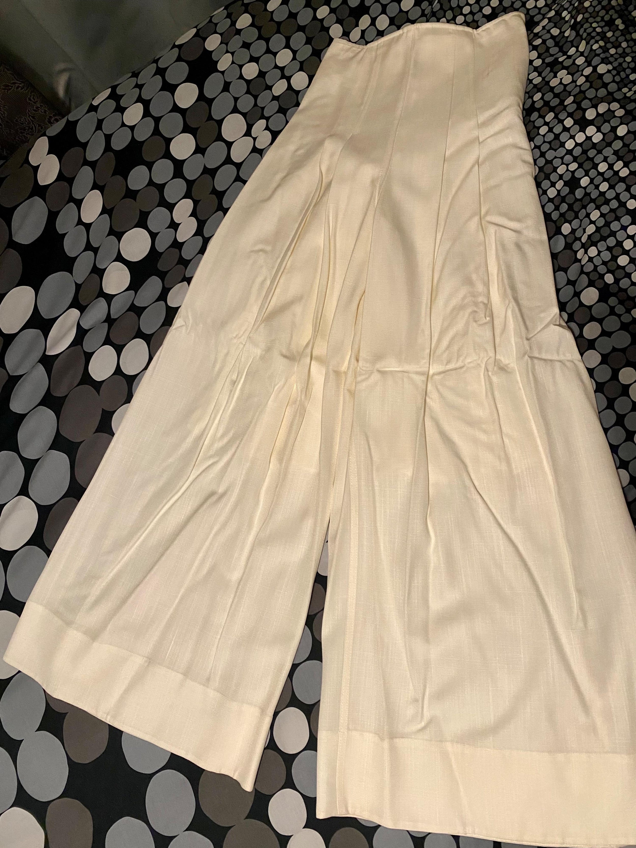Ecru Le Pantalon Arcello Wide Leg Trousers