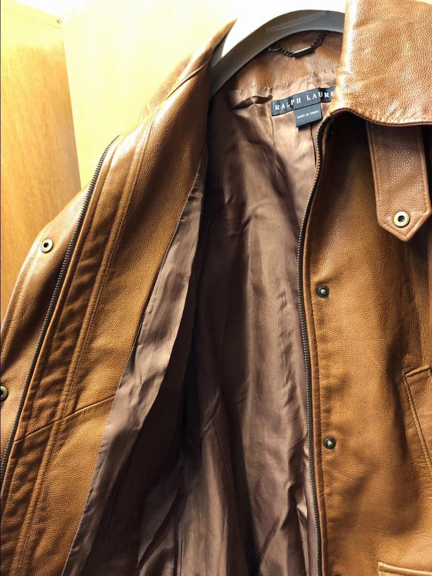 Ralph Lauren Tan Leather jacket