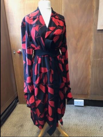 Marni Red & Black Kimono Coat