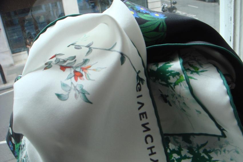 Givenchy Multicoloured Floral Print Silk Scarf