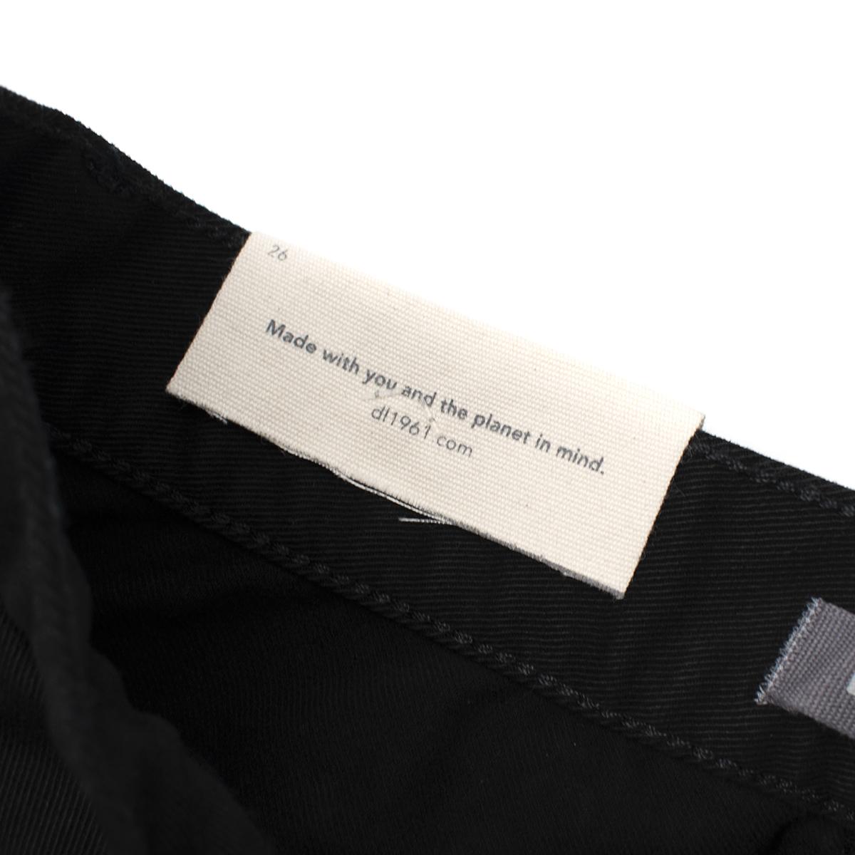 DL1961 Patti Black High Waist Straight Vintage Denim Jeans