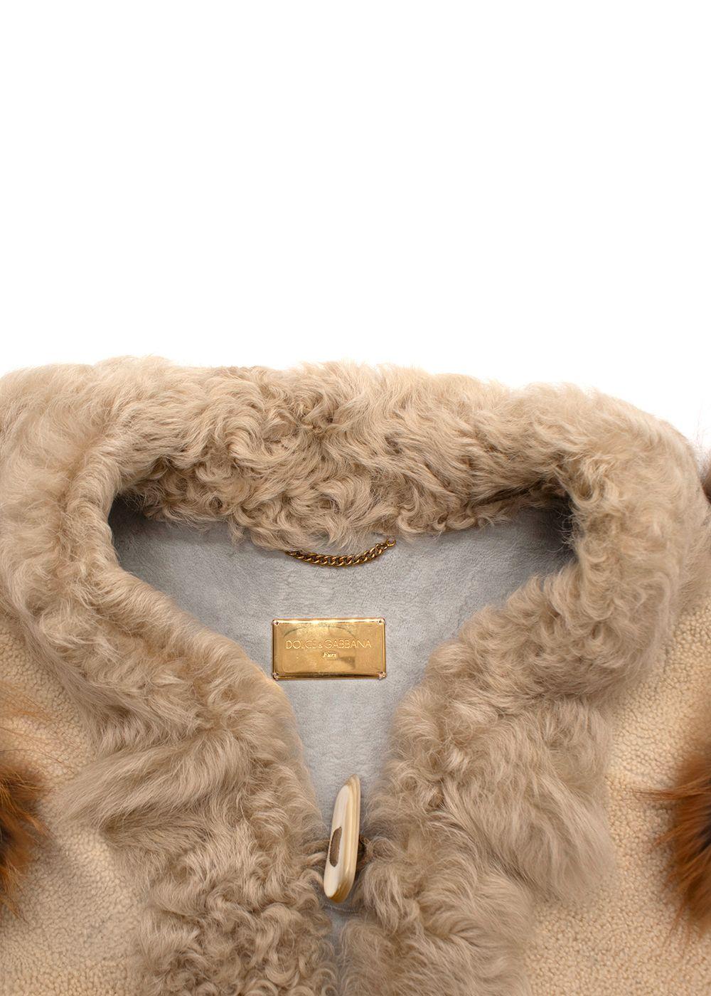 Dolce and Gabbana Fox Fur and Shearling Gilet
