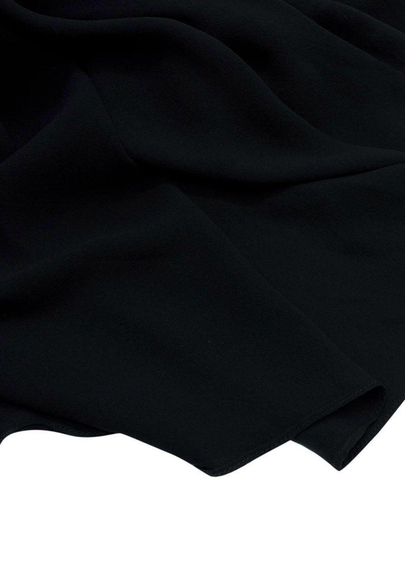 Chanel Black Floaty Silk Midi Skirt