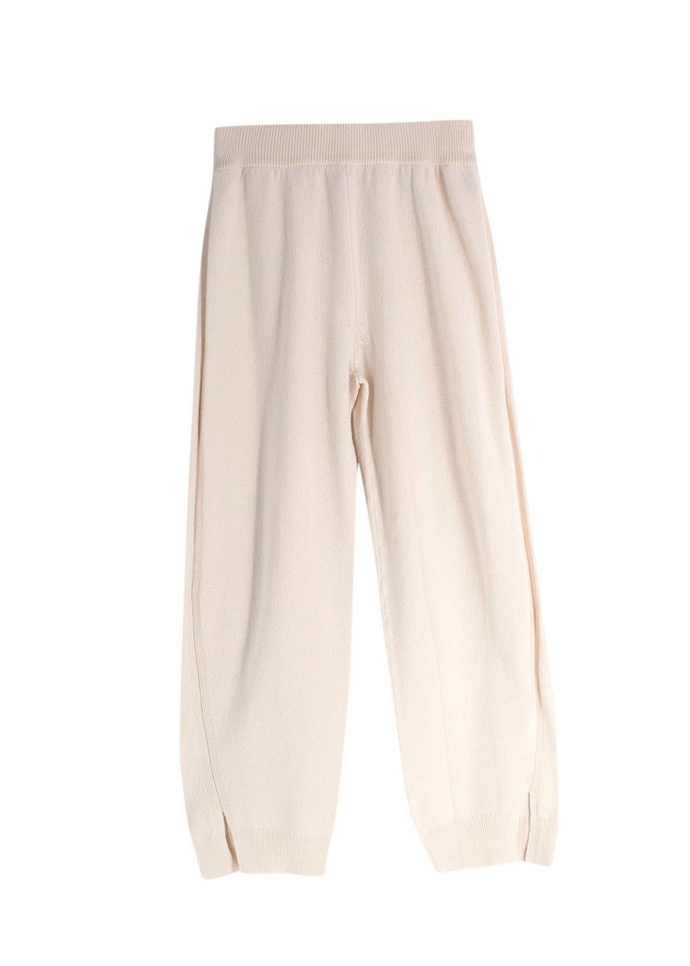 Barrie Cream Cashmere Knit Joggers