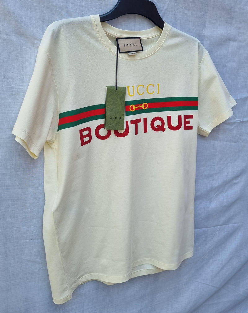 Ivory cotton jersey Boutique t-shirt