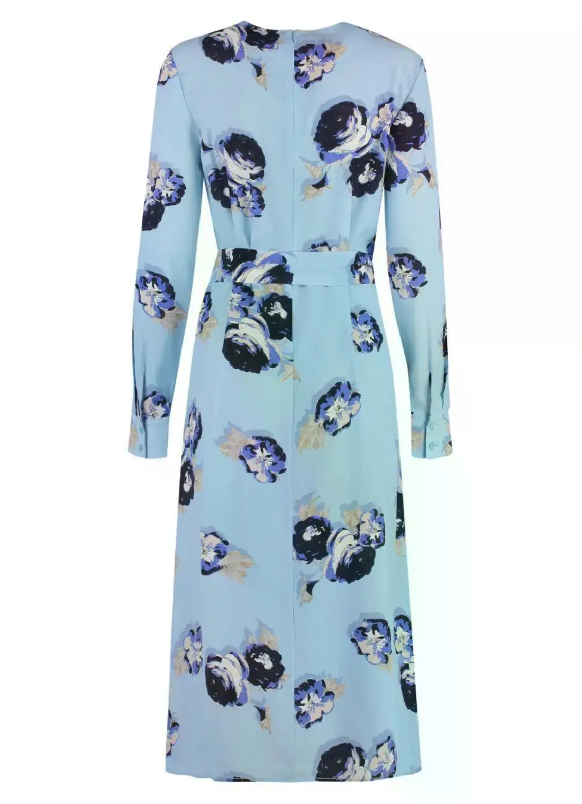 St. John  Floral-printed Long-sleeve Dress