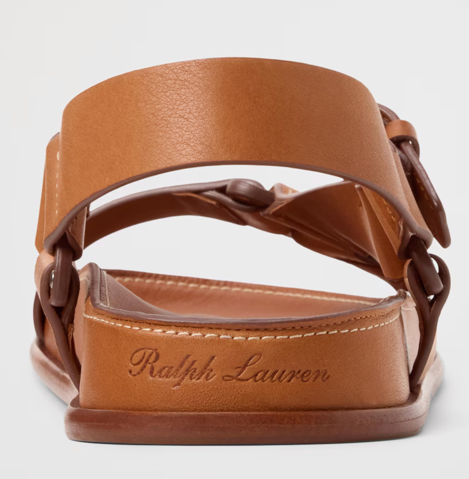 Ralph Lauren Collection Leather Nolen Flat Sandals