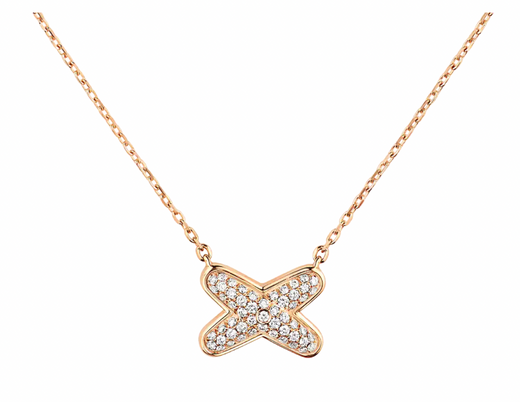Rose Gold Jeux de liens Pendant Necklace