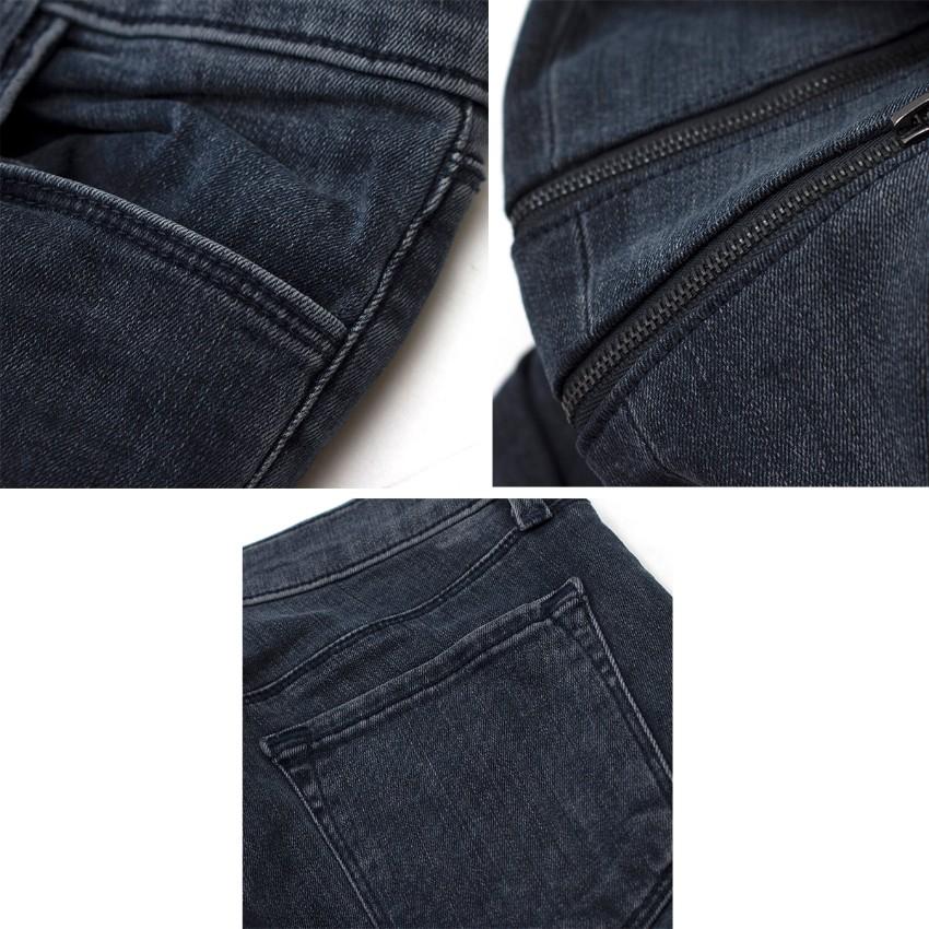 J Brand Dark Blue Zip Skinny Jeans