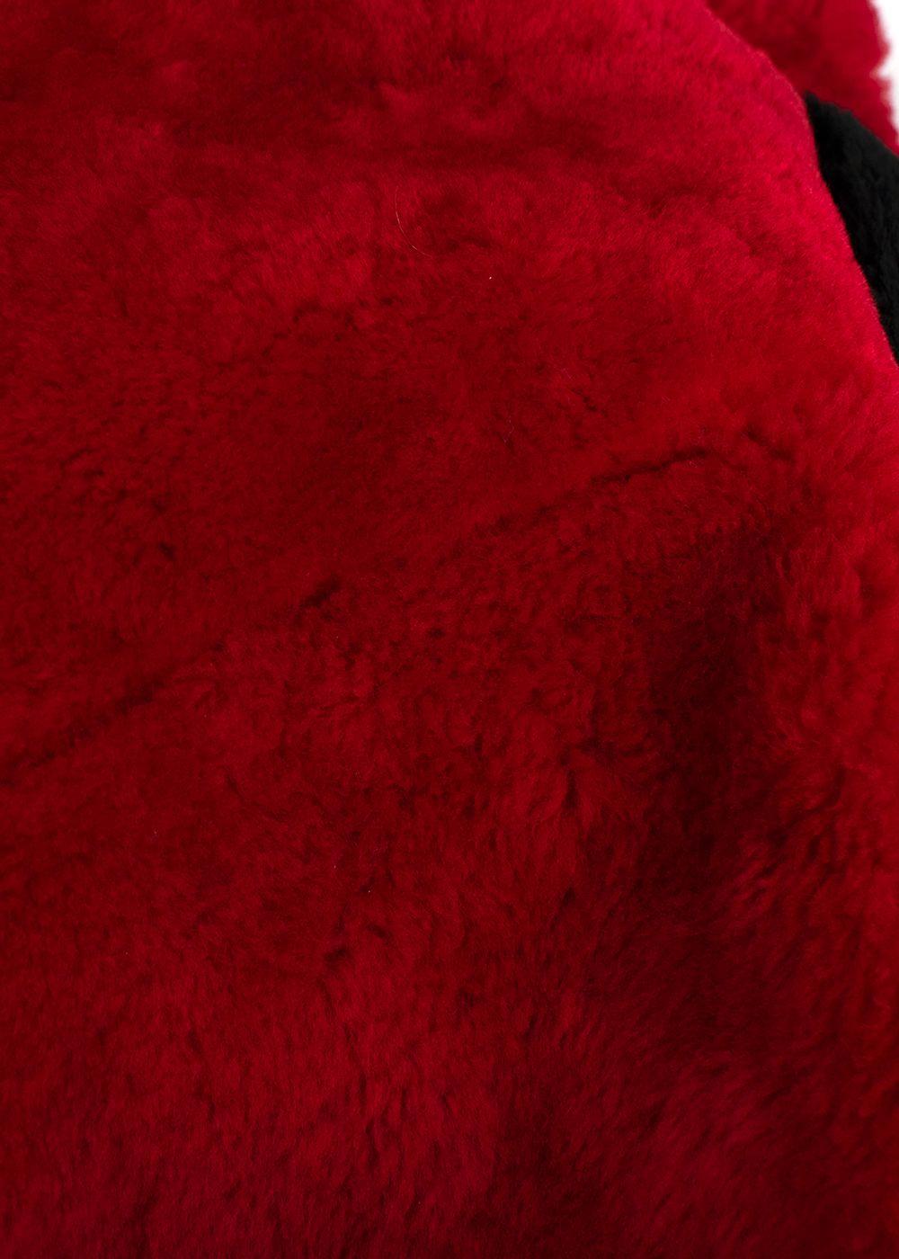 MCQ Red & Pink Shearling Zip Jacket