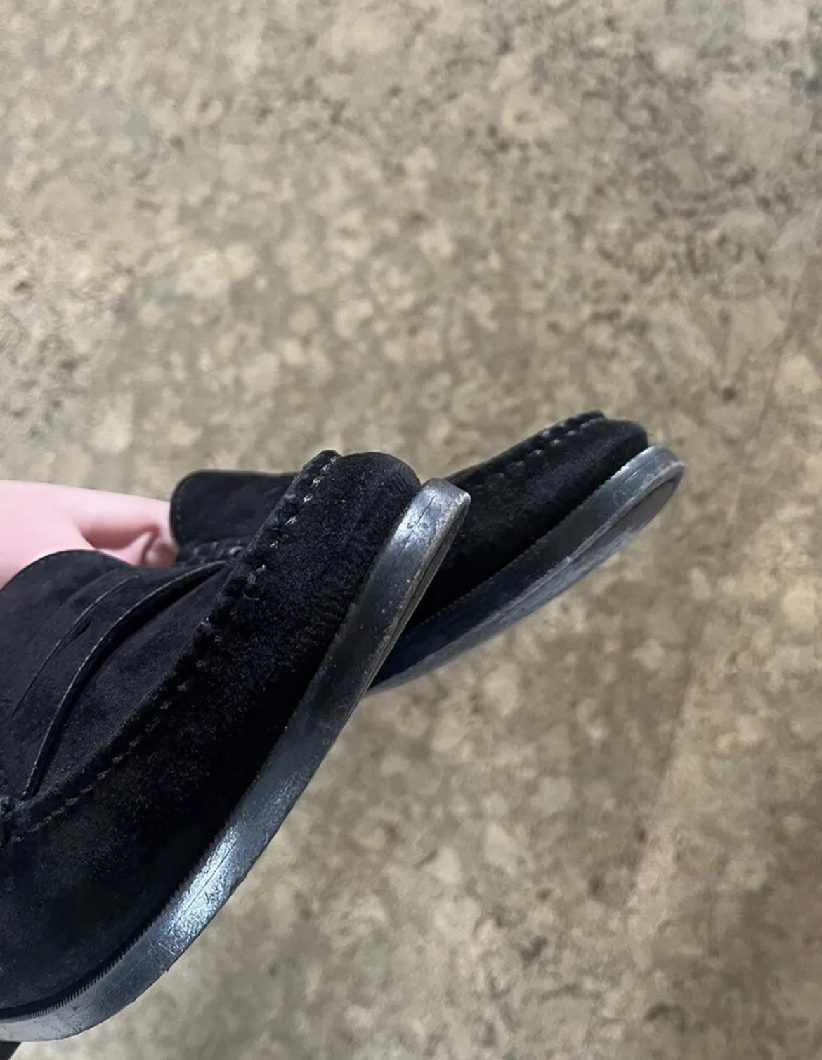 Le Loafer Black Suede Penny Loafers