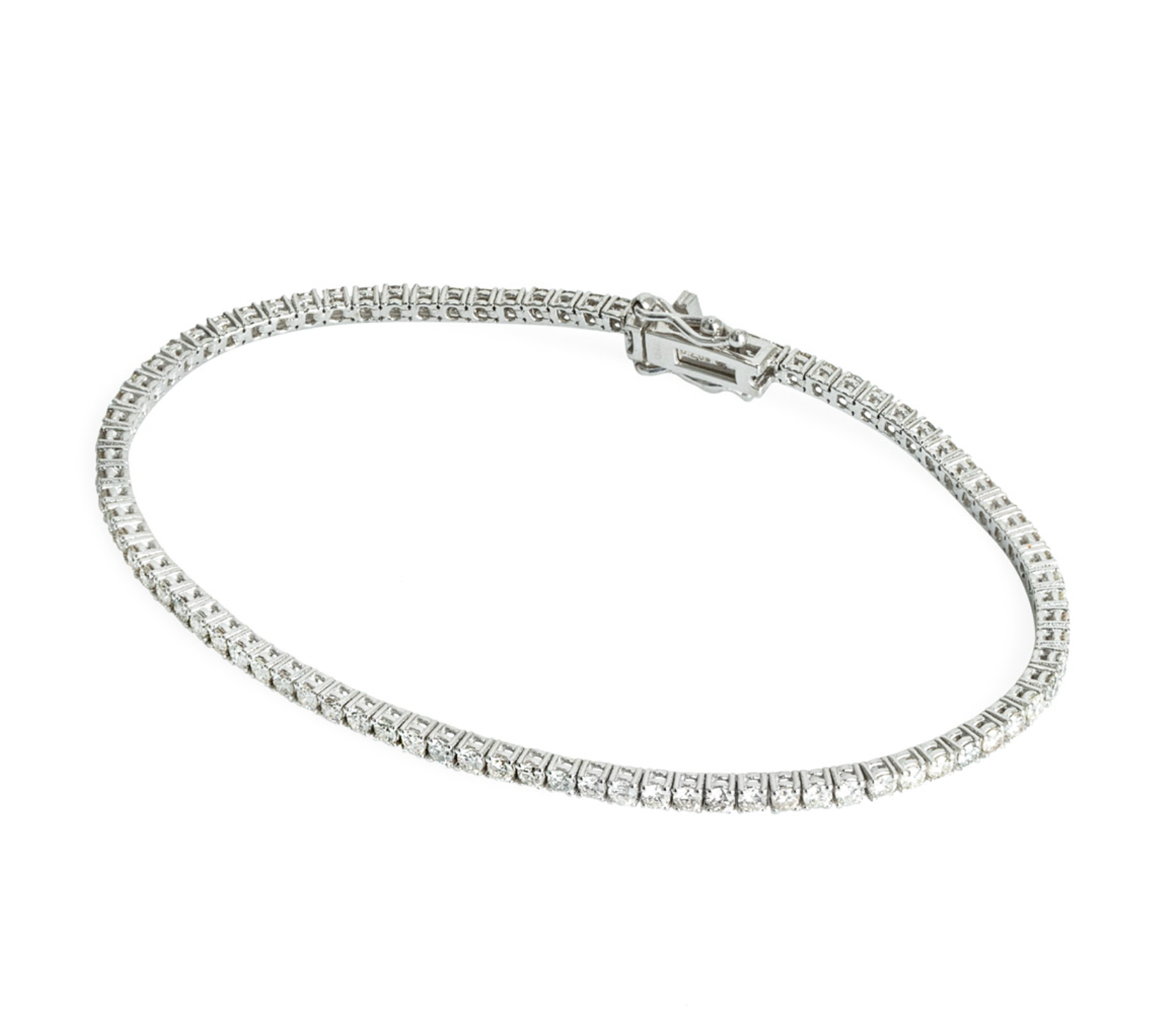 18ct white gold & white diamond Tennis bracelet TDW 2.03ct