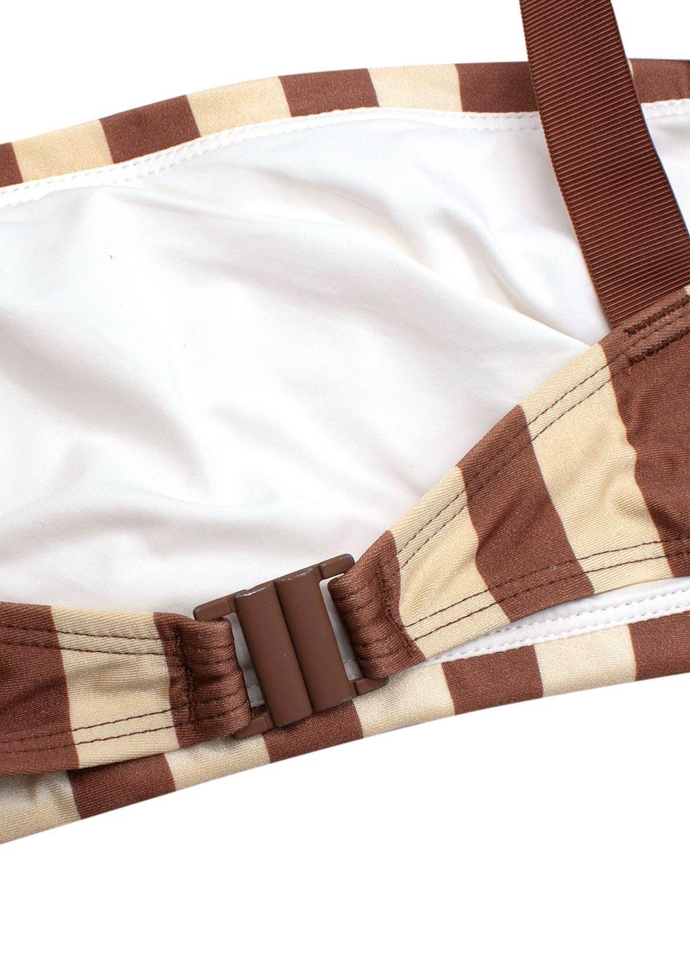Zimmermann Brown and Yellow Stripe Bikini