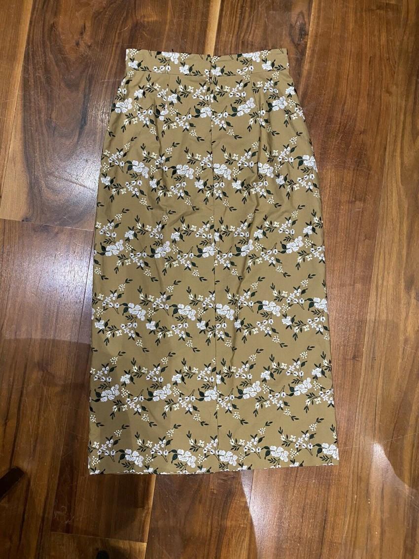 Erdem Floral Embroidered Gainor Button Down Skirt
