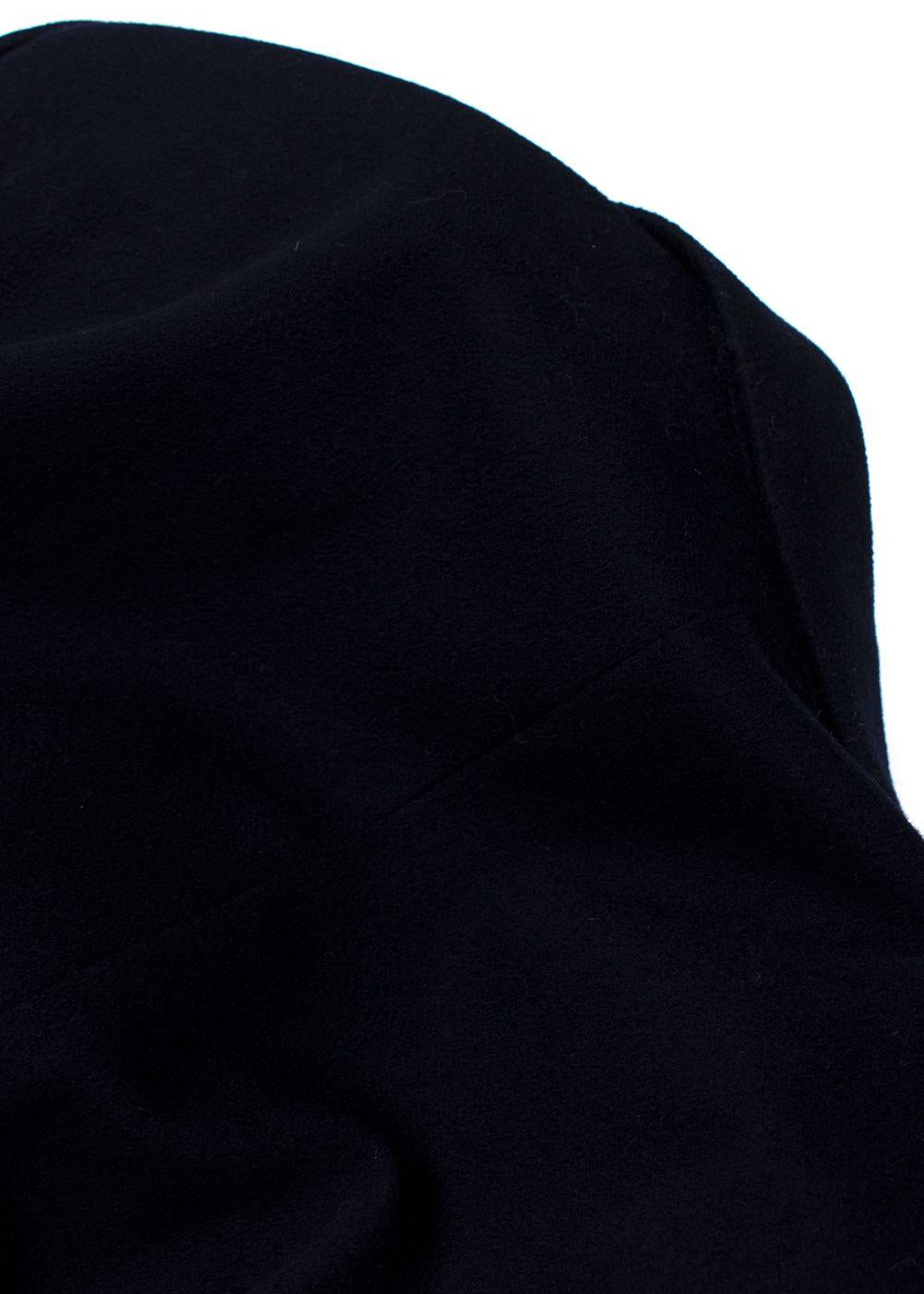 Dolce & Gabbana Navy Single Breasted Wool Coat