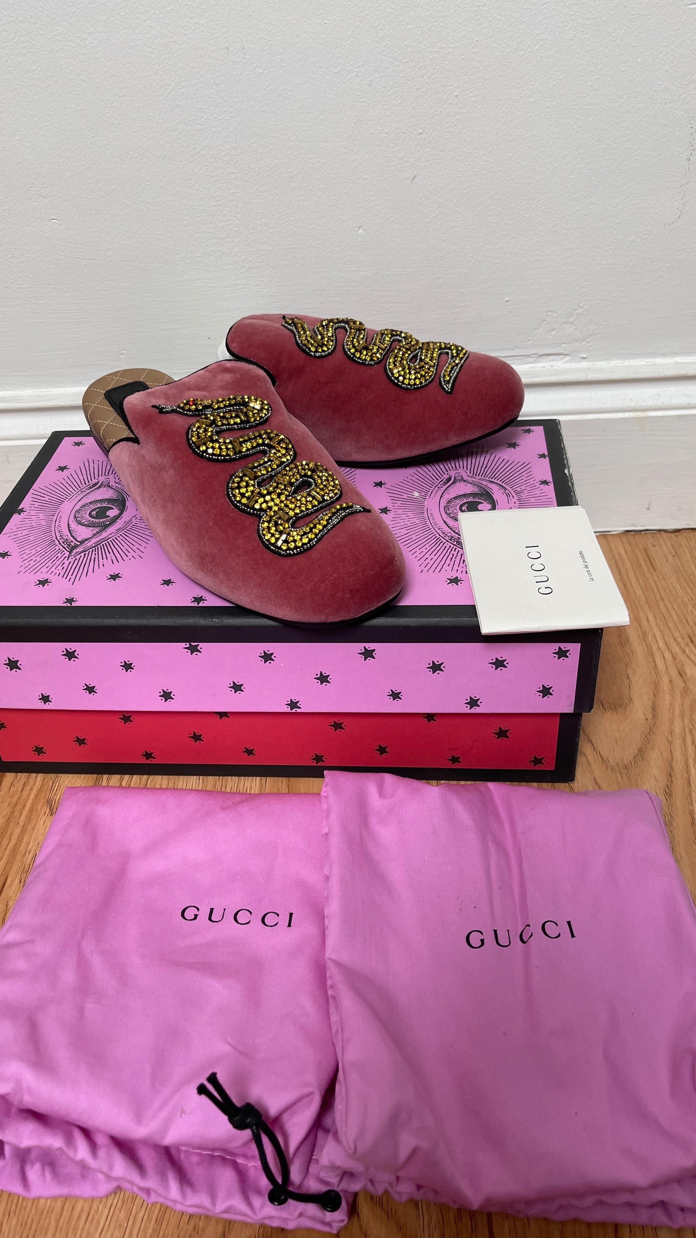 Velvet Lawrence Crystal Snake Slippers