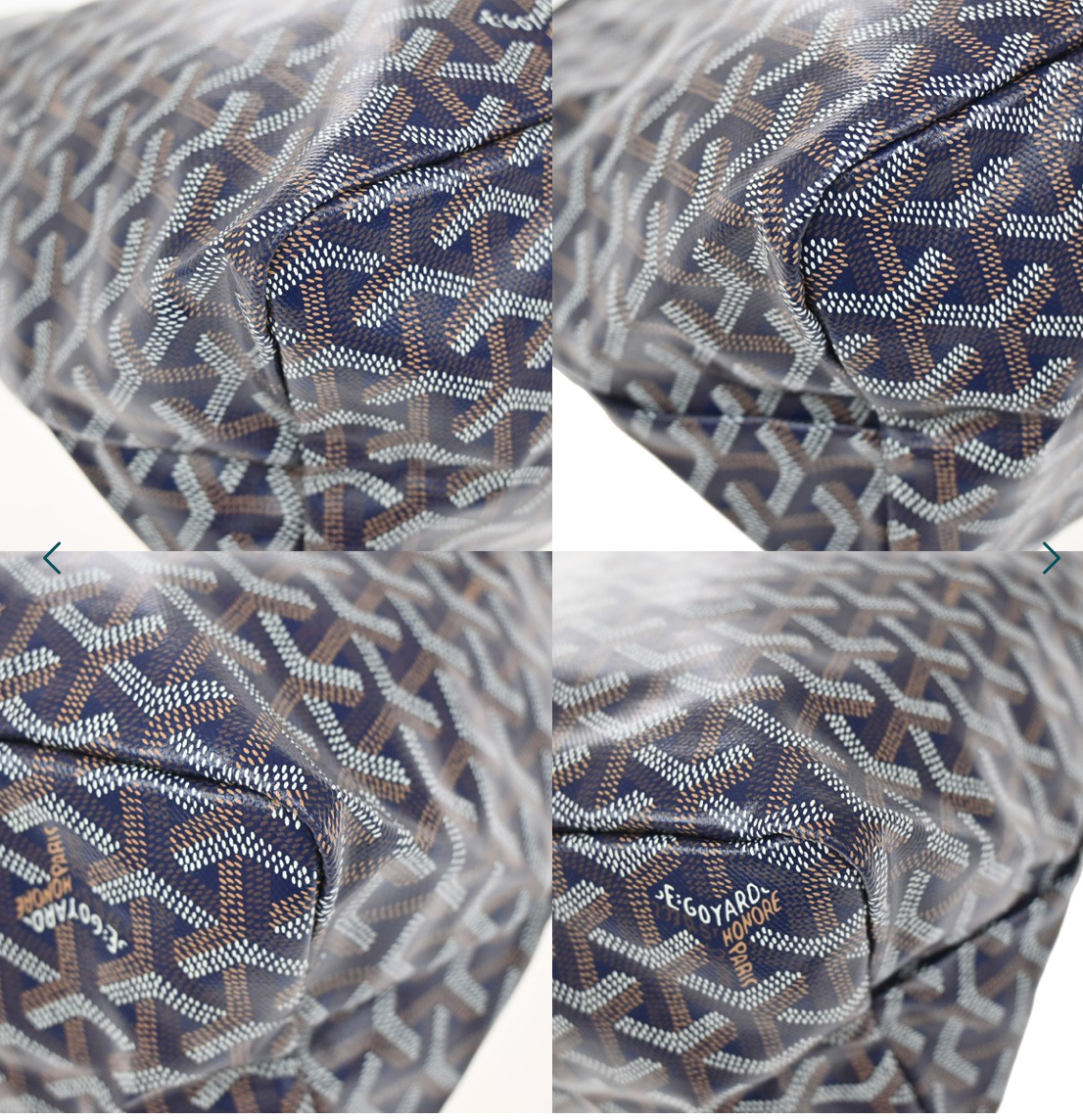 Goyard Navy Iconic Print Saint Louis Toe Bag and Pouch
