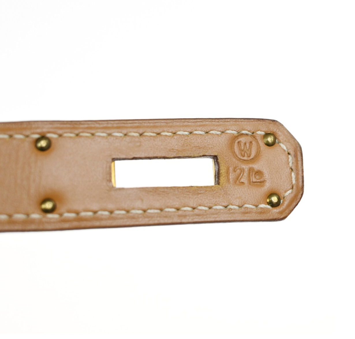 Hermes Tan With White Stitching Kelly 32cms
