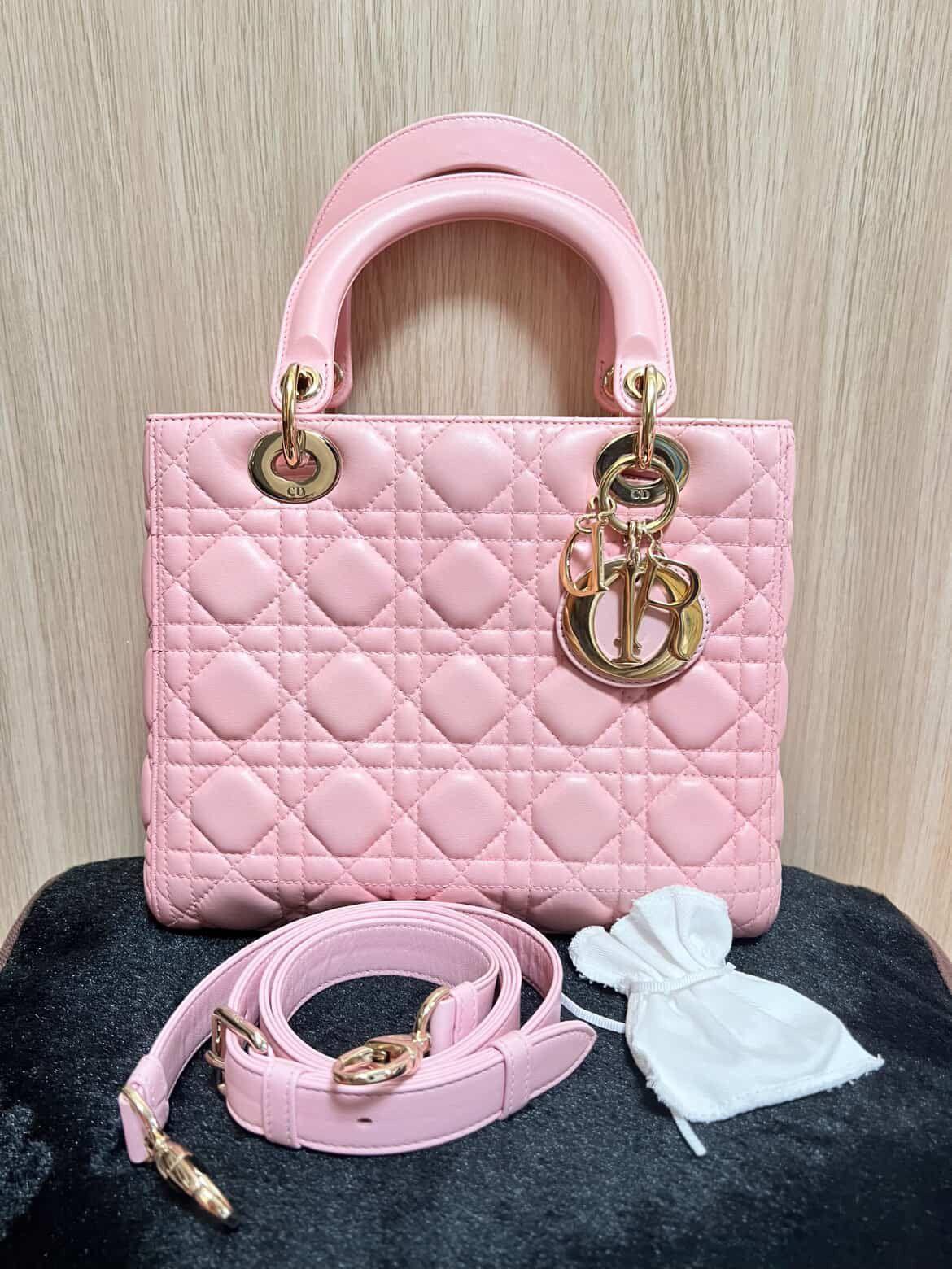 Dior Medium Cannage Pink Lady Dior bag
