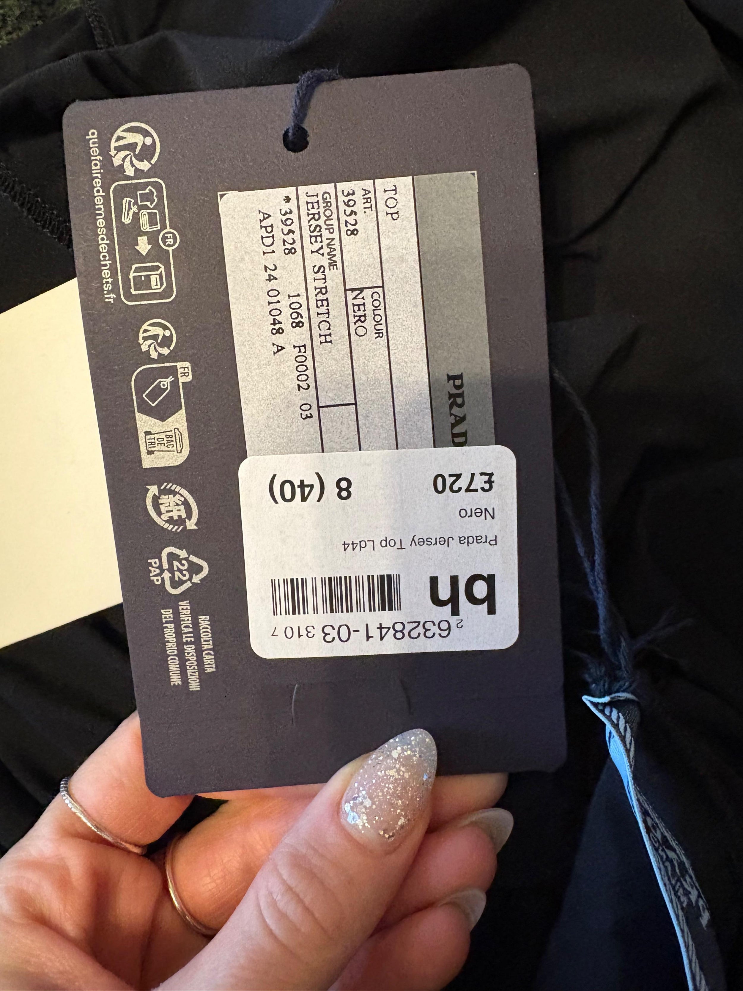 Prada Black Jersey Turtleneck Jumper