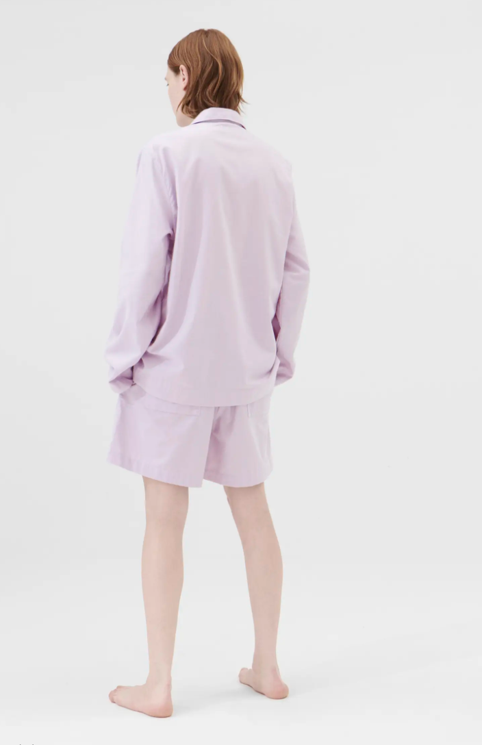 Tekla Lilac Flannel Pyjama Shorts