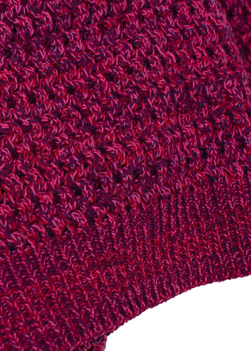 Prada Purple Textured Knit Crewneck Jumper