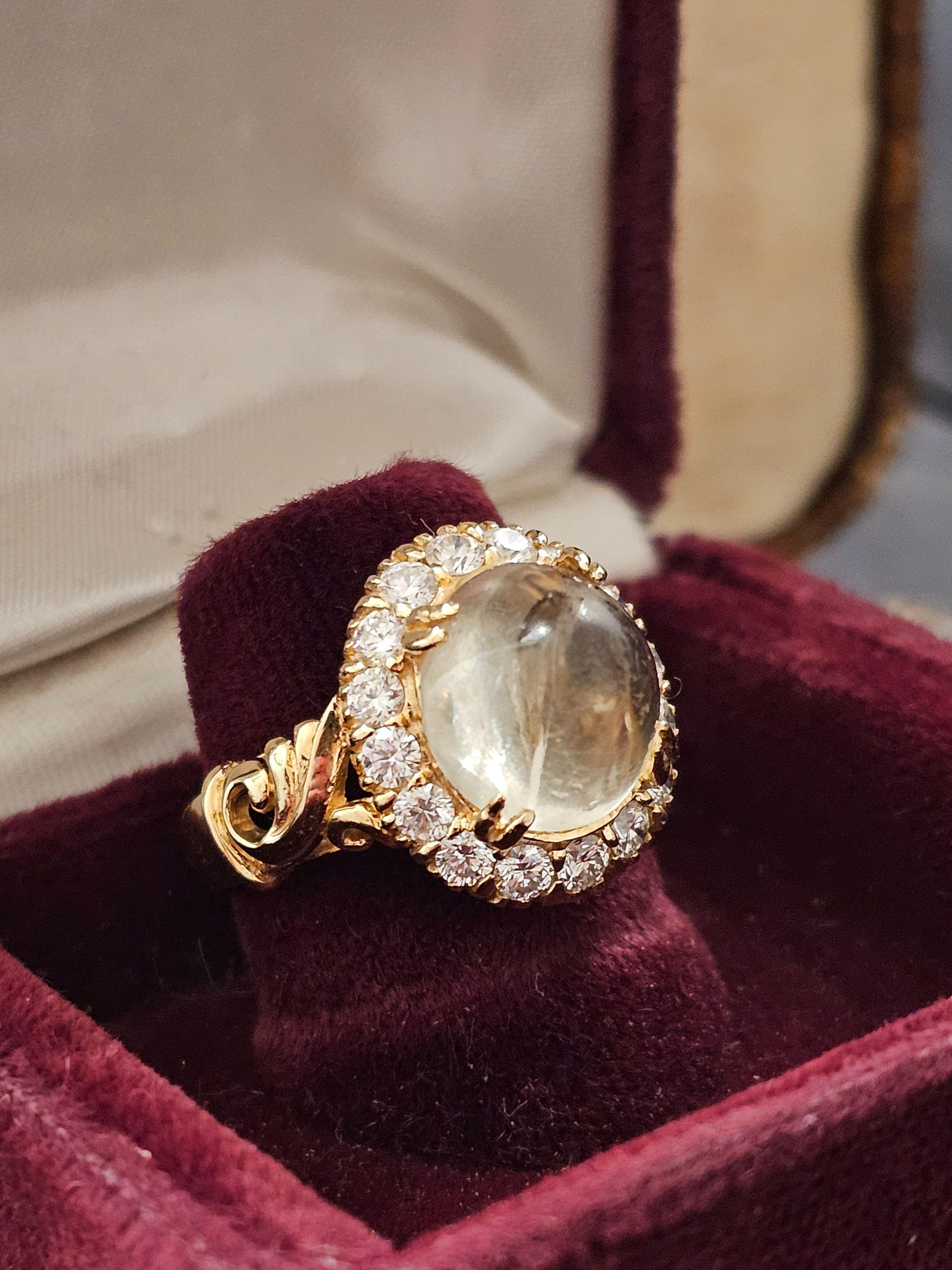 Bespoke Vintage Quartz and Diamond Cluster Ring