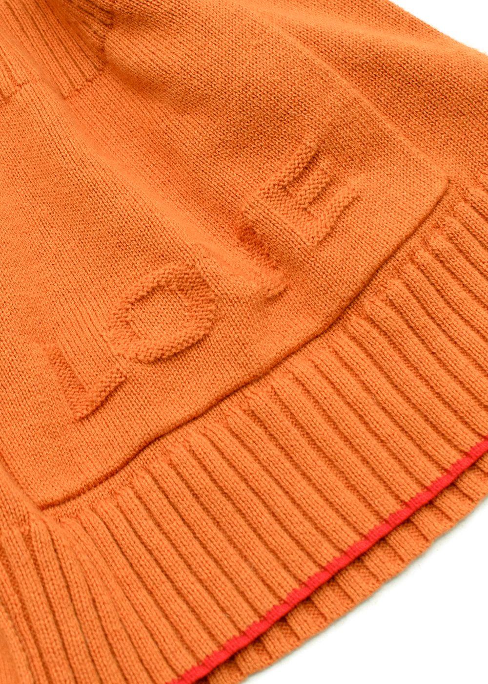 Escada Pumpkin Orange Knit Cardigan