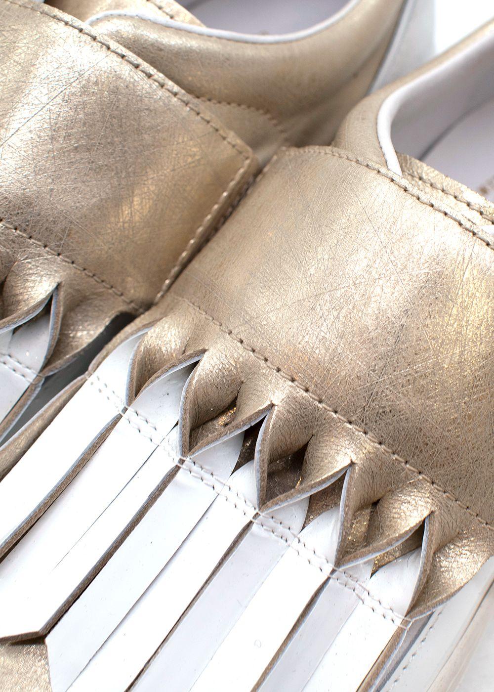 Tod's White And Gold Trainers